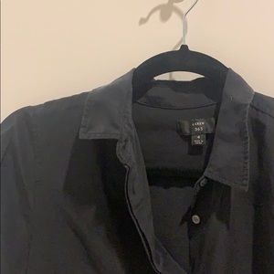 J Crew 365 Black Button Up Blouse